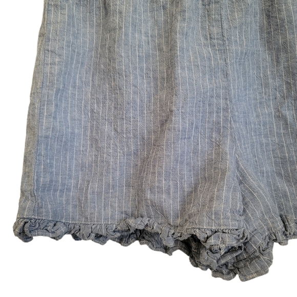 Copper Key Shorts L Large Chambray Stripe Linen - Picture 2 of 5
